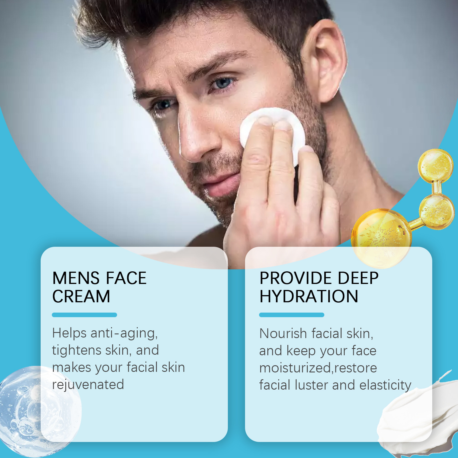 Men Moisturizing Nourishing Facial Skin Hydrating Skin Care Cream - Image 5