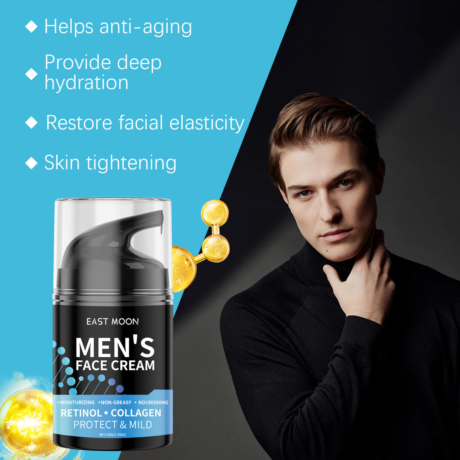 Men Moisturizing Nourishing Facial Skin Hydrating Skin Care Cream - Image 3